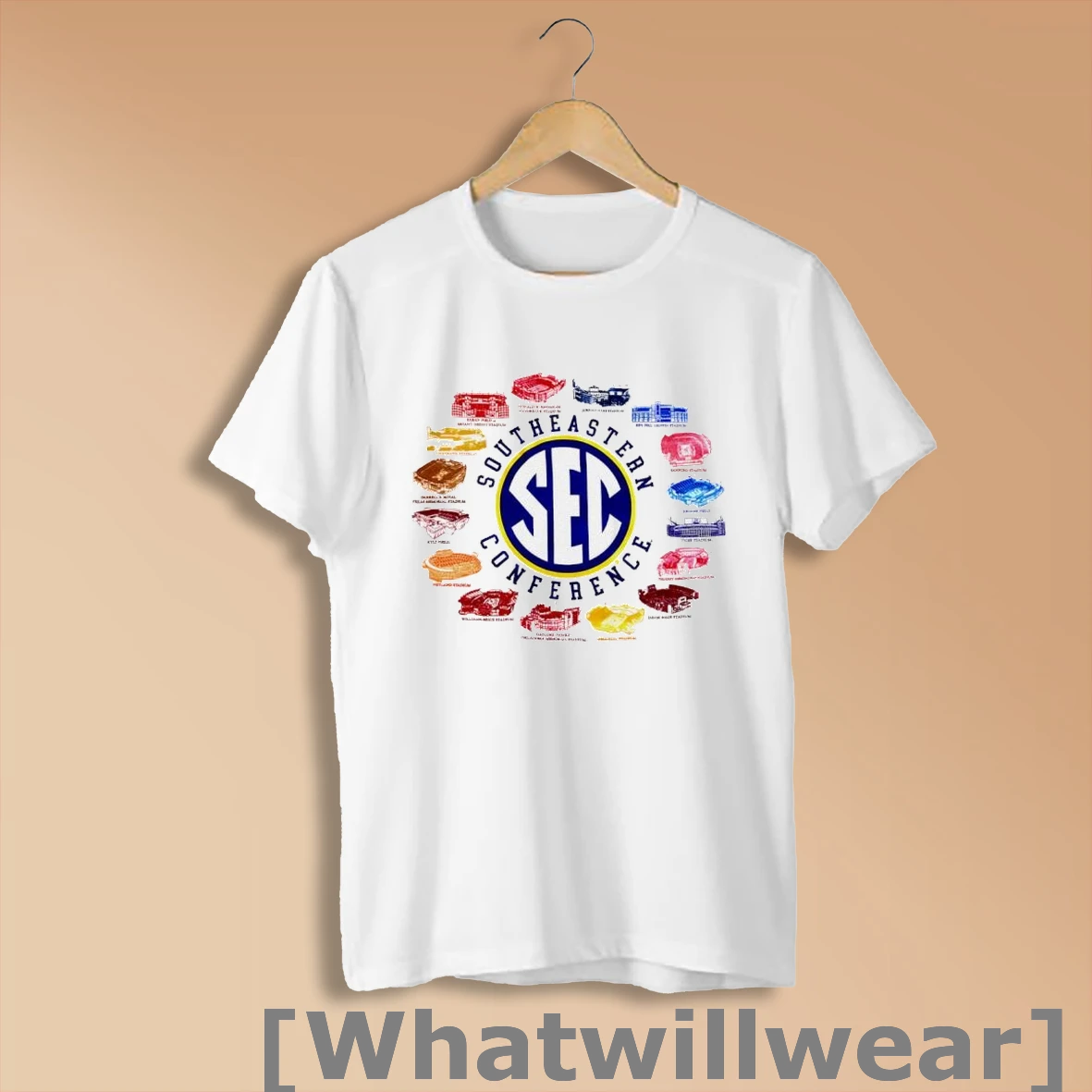 Official Southeastern Conference 16 College Football Stadiums Shirt Sweatshirt
