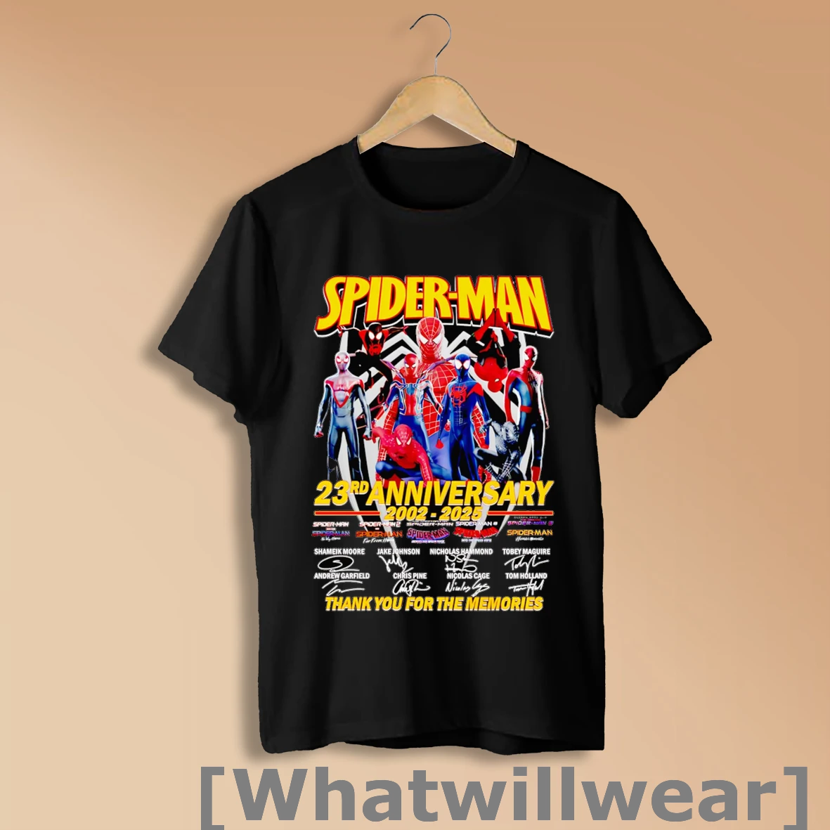 Official Spider Man 23rd Anniversary 2002 2025 Thank You For The Memories Shirt Sweatshirt