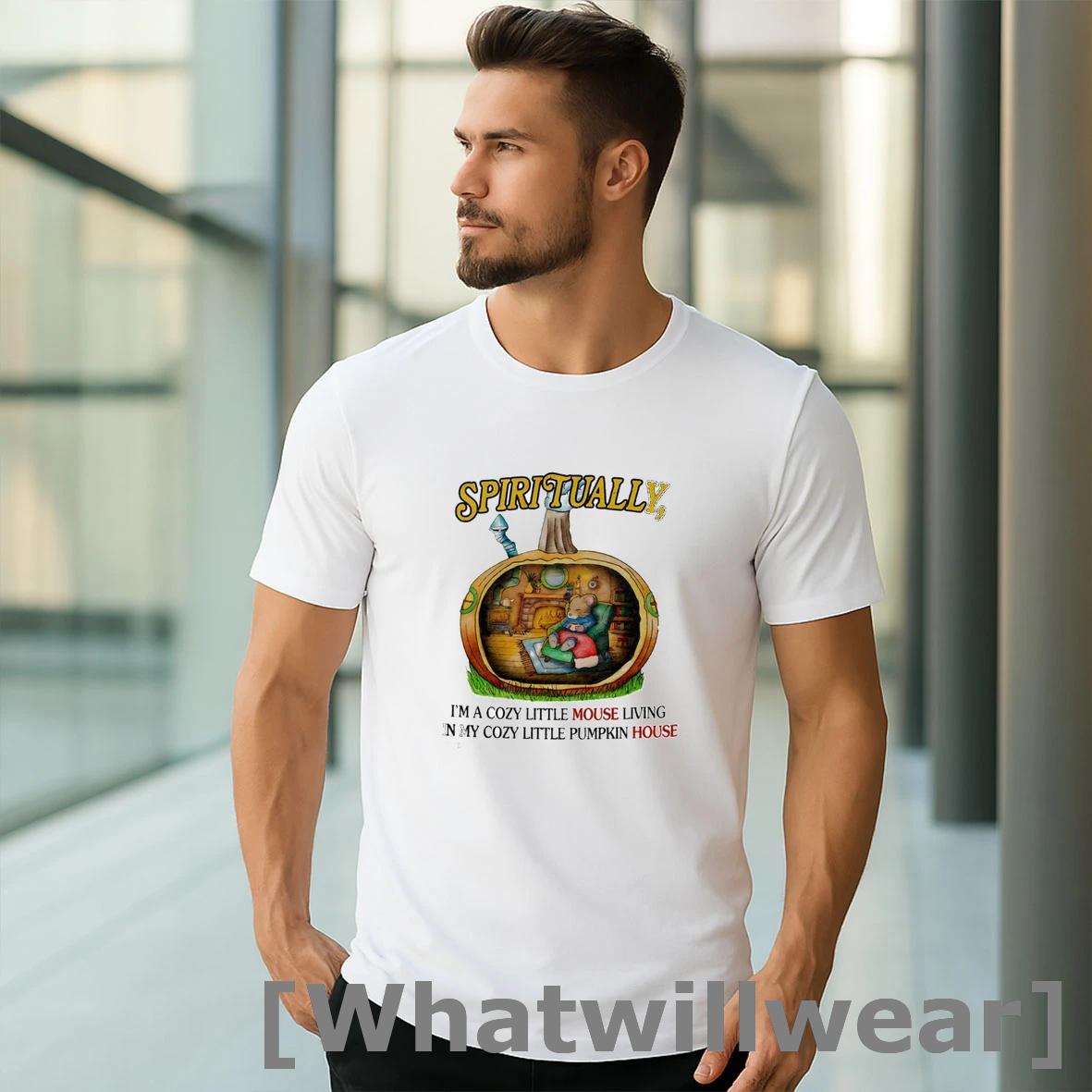 Official Spiritually Im A Cozy Little Mouse Living In My Cozy Little Pumpkin House Tshirts Sweater