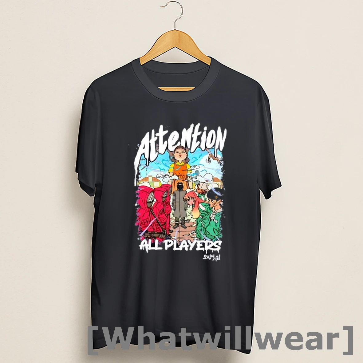 Official Squid Game 3 Attention All Players Anime Shirts