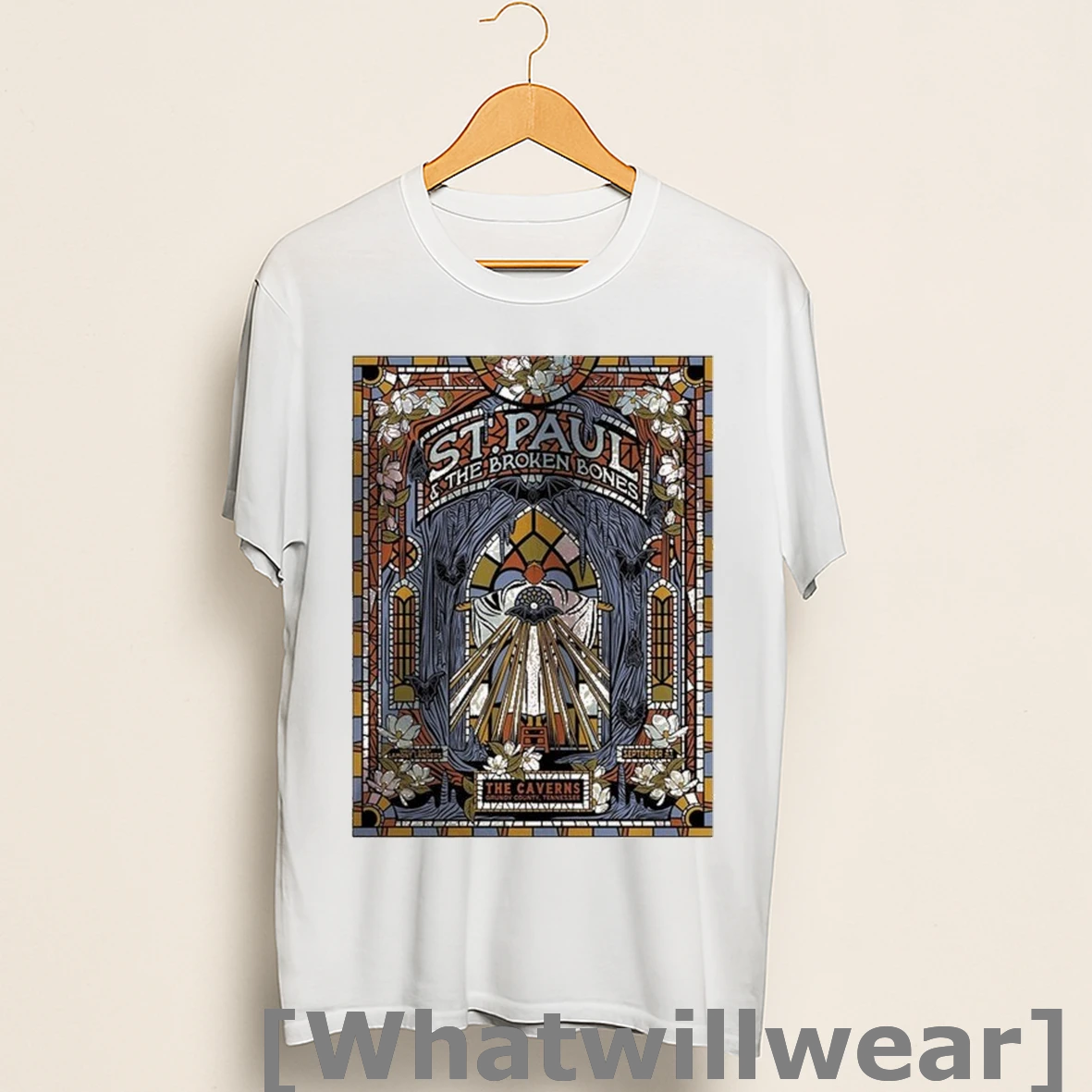 Official St Paul And The Broken Bones At The Caverns In Grundy County Tennessee On September 21 2025 Stained Glass Shirts
