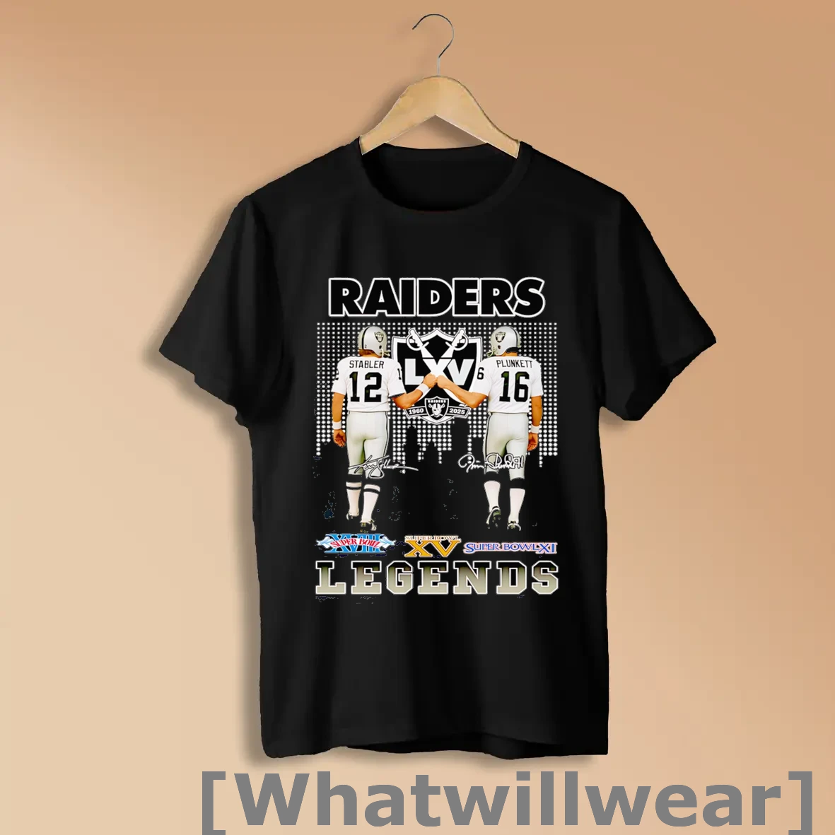 Official Stabler And Plunkett Raiders Legends Signature Shirts