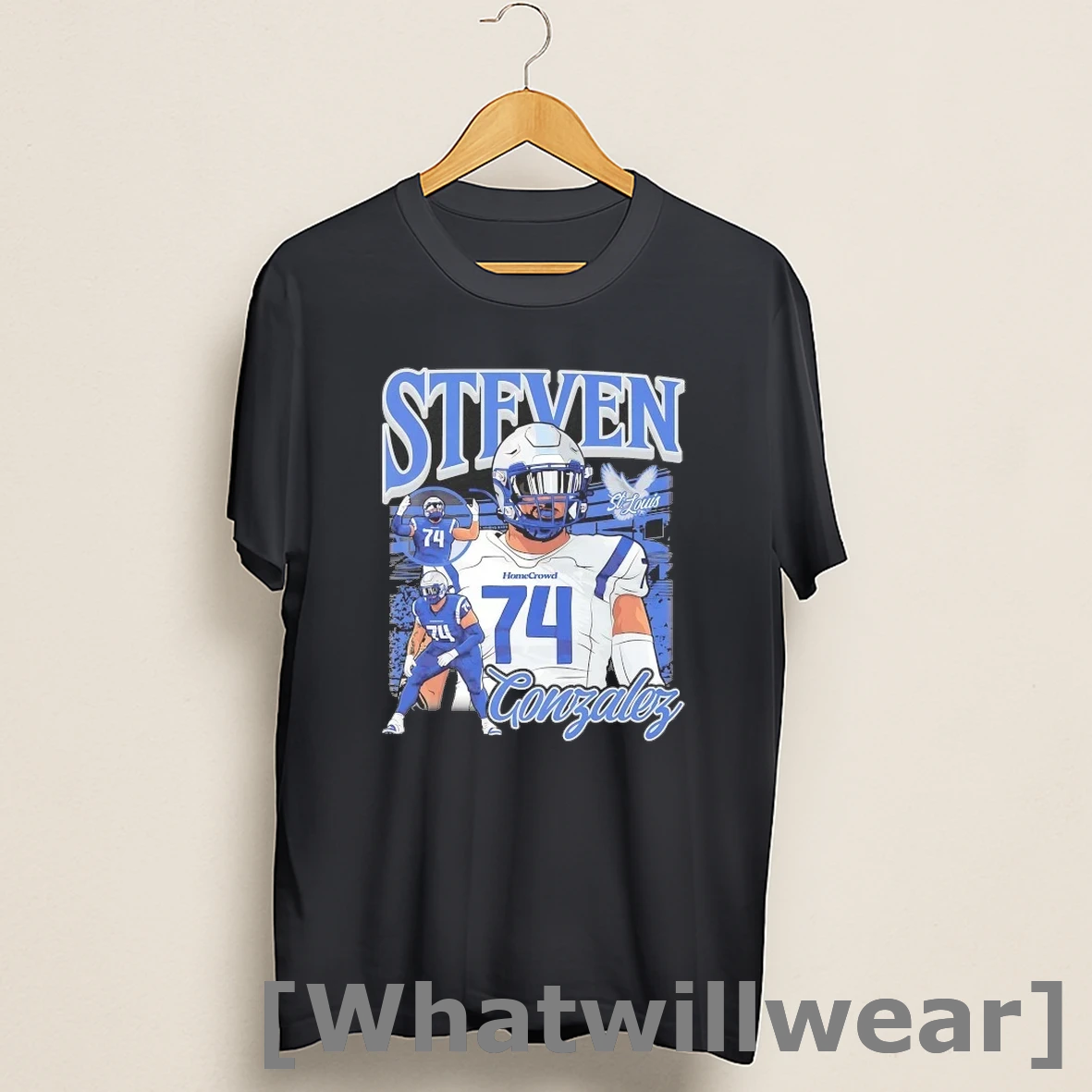 Official Steven Gonzalez Graphic St Louis Battlehawks Shirts