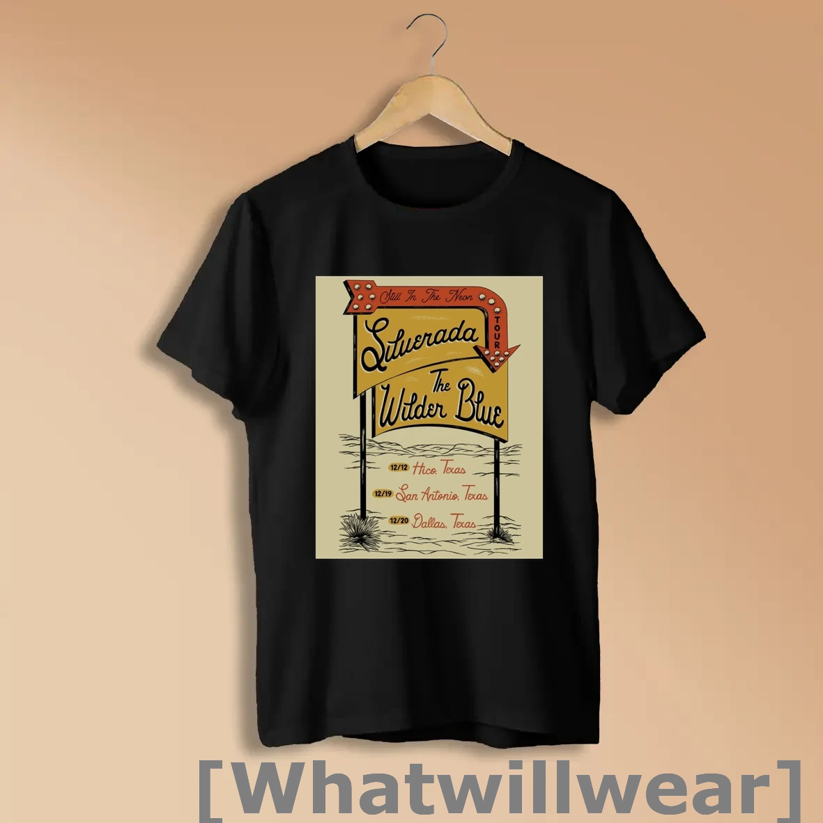 Official Still In The Neon Silverada The Wilder Blue 12 12 Hico Texas 12 19 San Antonio Texas 12 20 Dallas Texas 2025 Shirts
