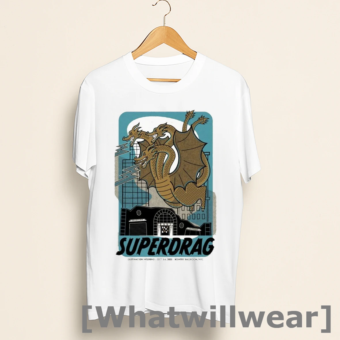 Official Superdrag Destination Weekend Oct 2025 Bowery Ballroom Nyc Dragon Shirts