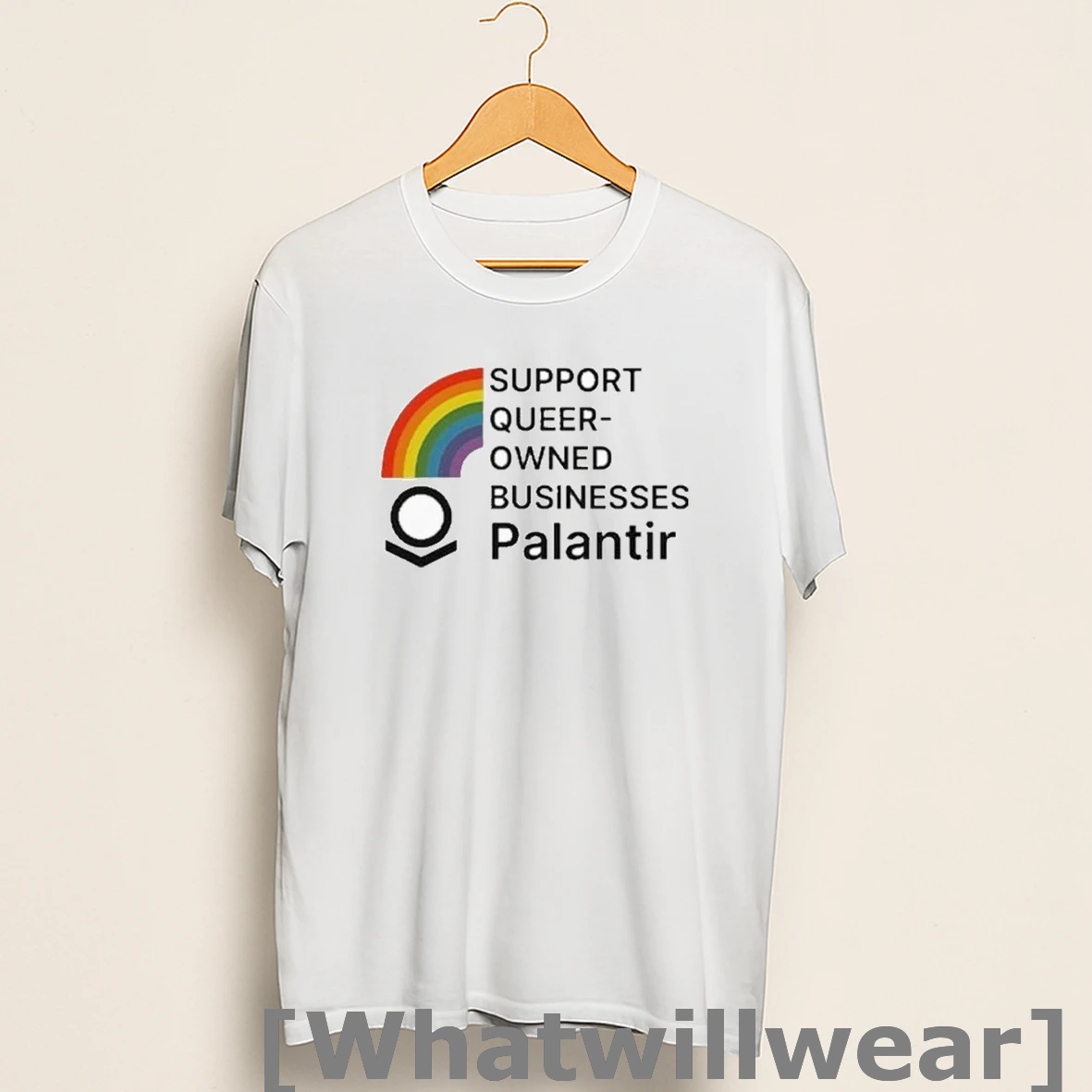 Official Support Queer Owned Businesses Palantir Rainbow Flag Shirts