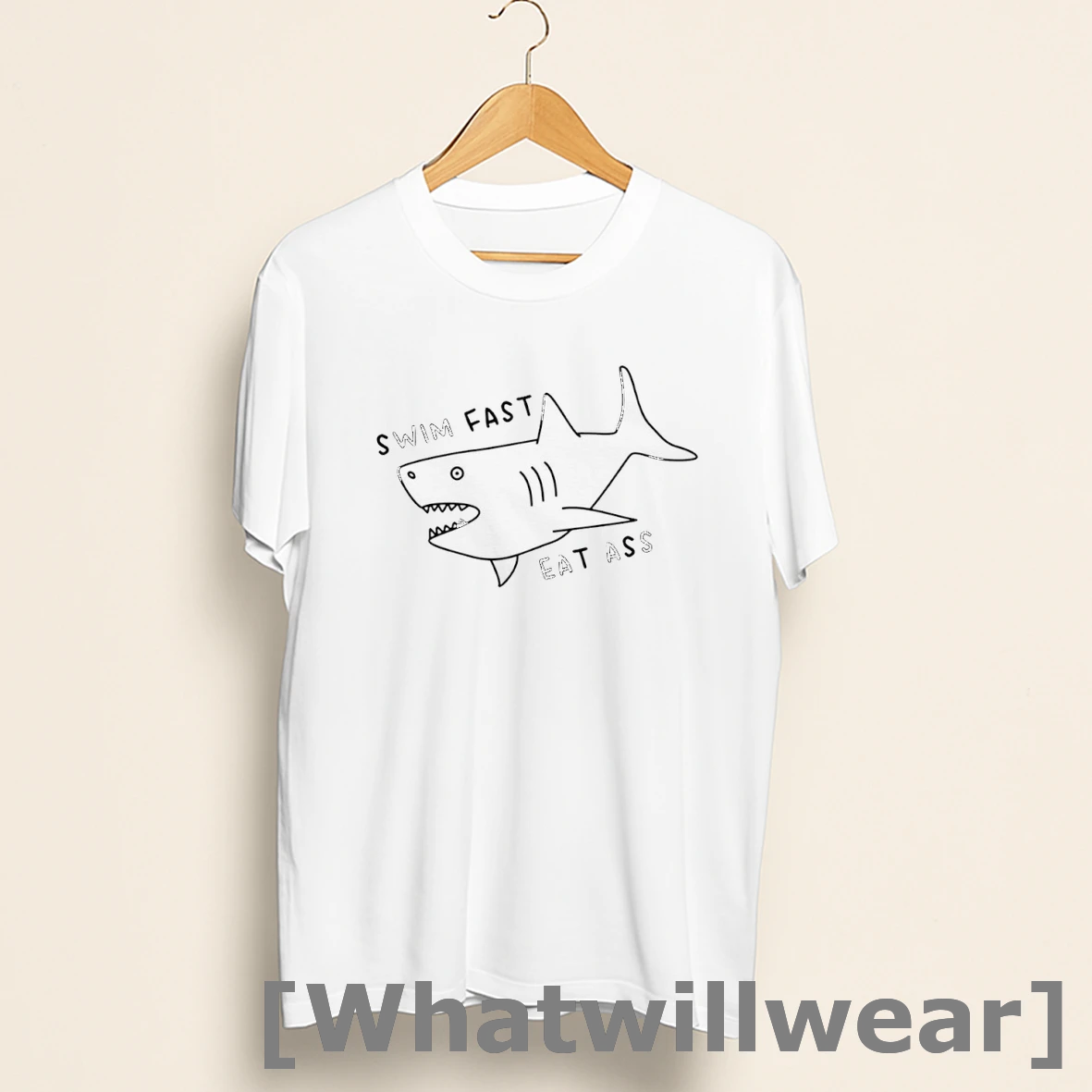 Official Swim Fast Eat Ass Shark Shirts