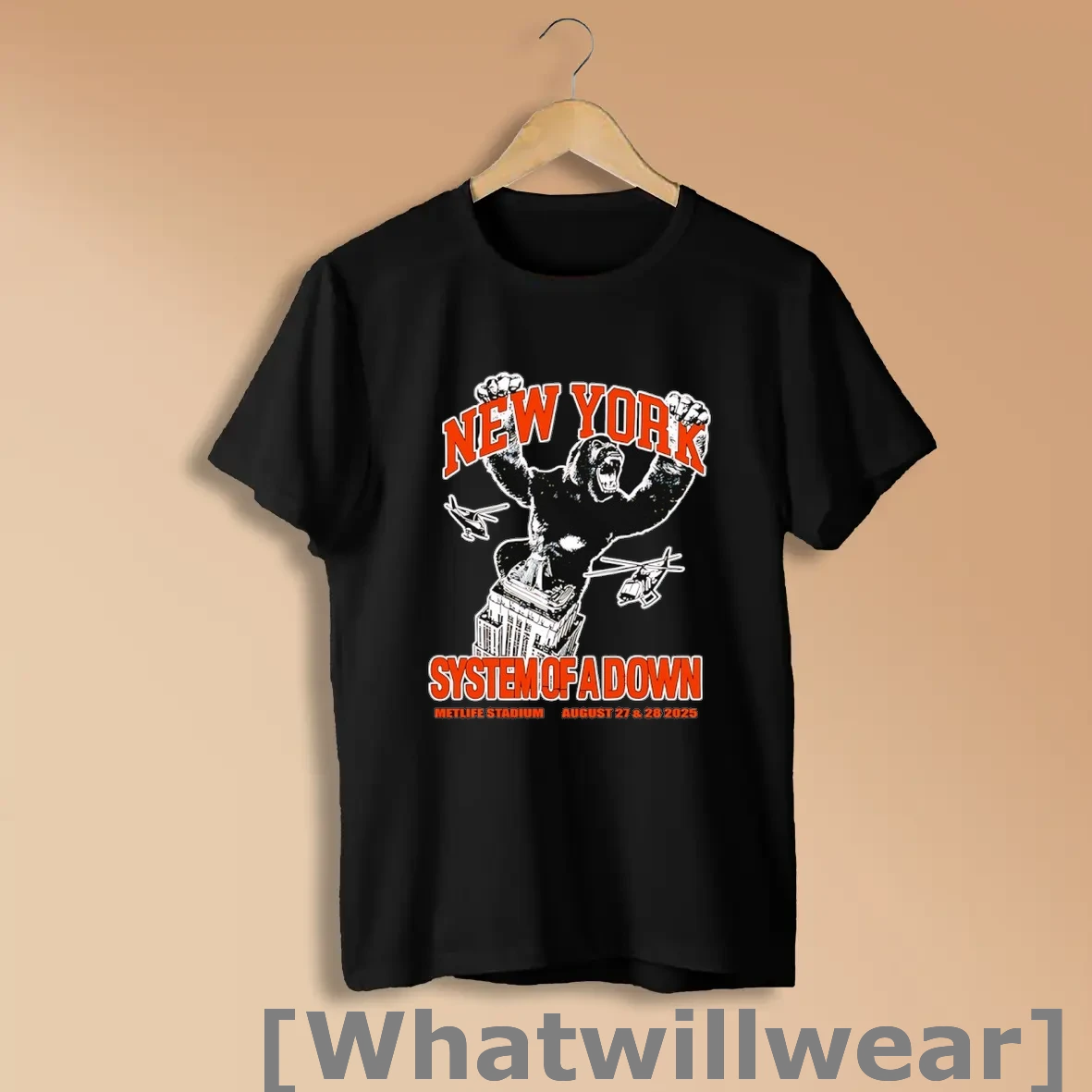 Official System Of A Down King Kong Of New York City 2025 Tour Shirts