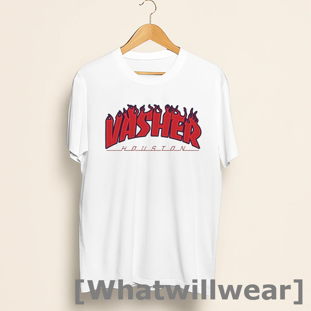 Official Tj Vasher Flame Houston Roughnecks Shirts