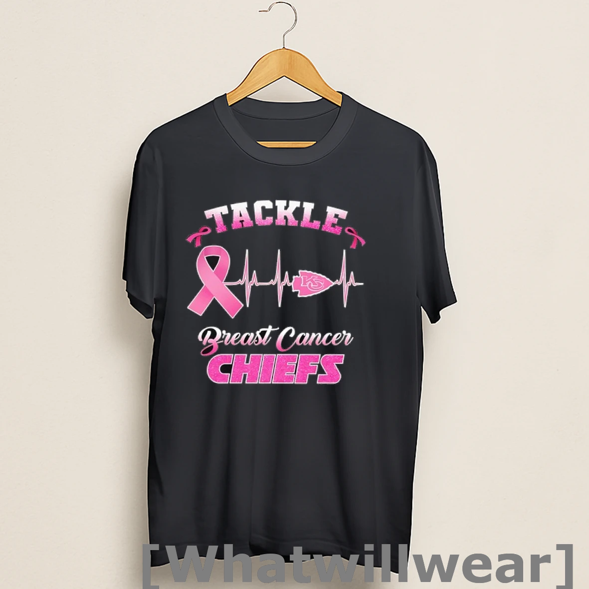 Official Tackle Breast Cancer Kansas City Chiefs Heartbeat Awareness Shirts