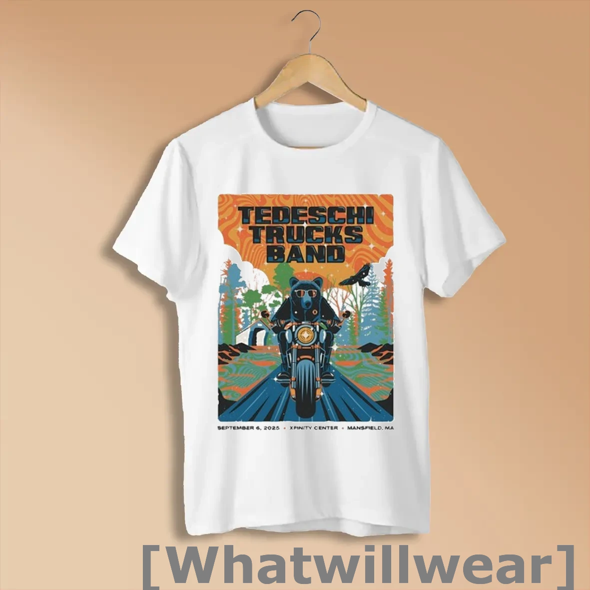 Official Tedeschi Trucks Band 9 6 2025 Xfinity Center In Mansfield Ma Bear Motor T Shirts Shirts