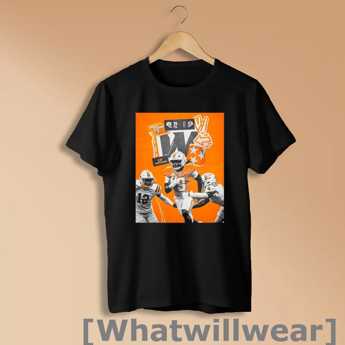 Official Tennessee Win 72 17 East Tennessee State Shirts