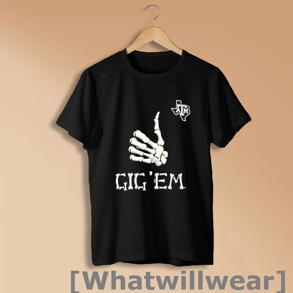 Official Texas Am Aggies Glow Halloween Gig Em Bony Hand Like Shirt Sweatshirt