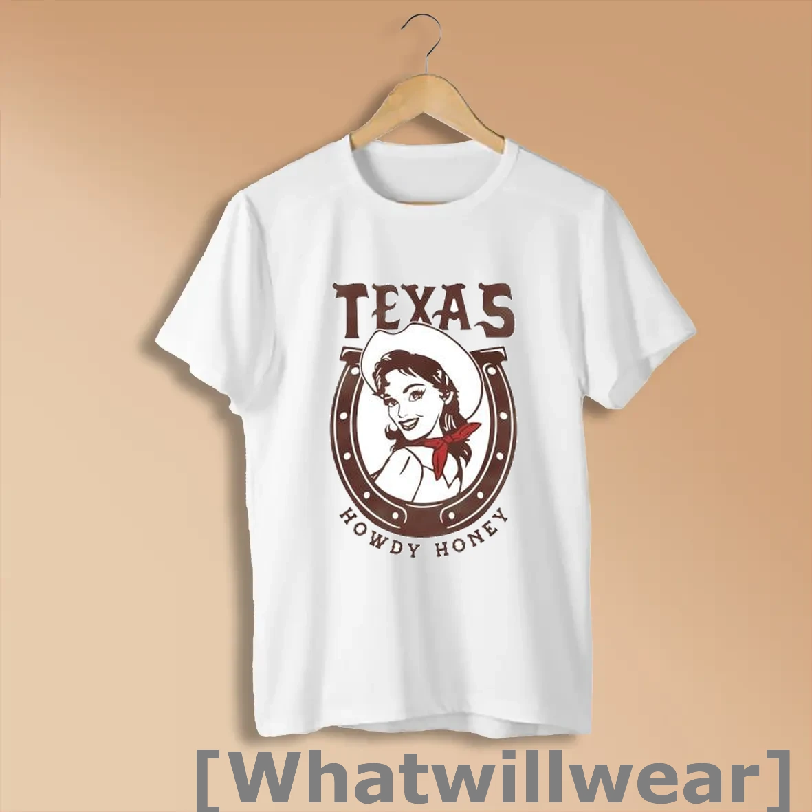 Official Texas Howdy Honey Pin Up Cowgirl Horseshoe Shirts