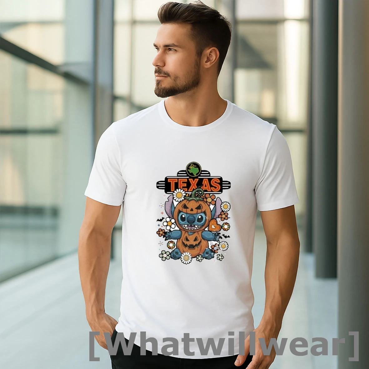 Official Texas Roadhouse Stitch Halloween Pumpkin Tshirts Sweater