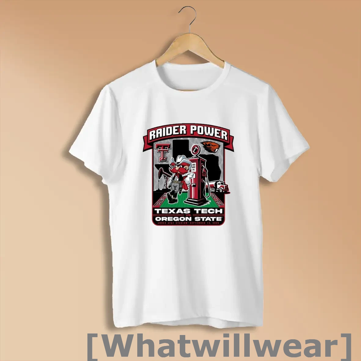 Official Texas Tech Vs Oregon State 2025 Raider Power Energy Gameday Shirts