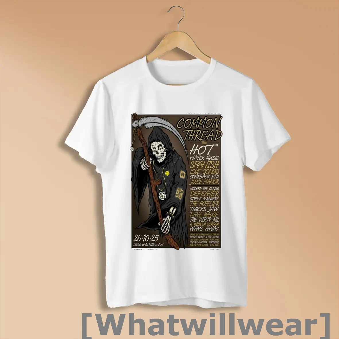 Official The Common Thread Tour 10 26 2025 Leeds University Union In Leeds Uk Grim Reaper Shirts