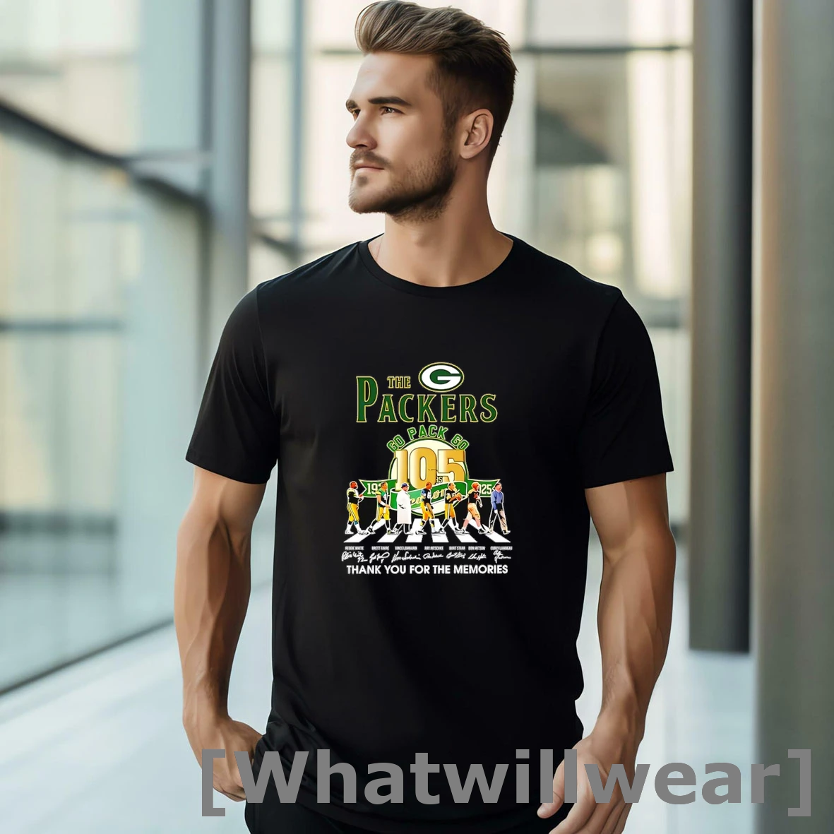 Official The Green Bay Packers Abbey Road Go Pack Go 105 Season Thank You For The Memories Signature Tshirts Sweater