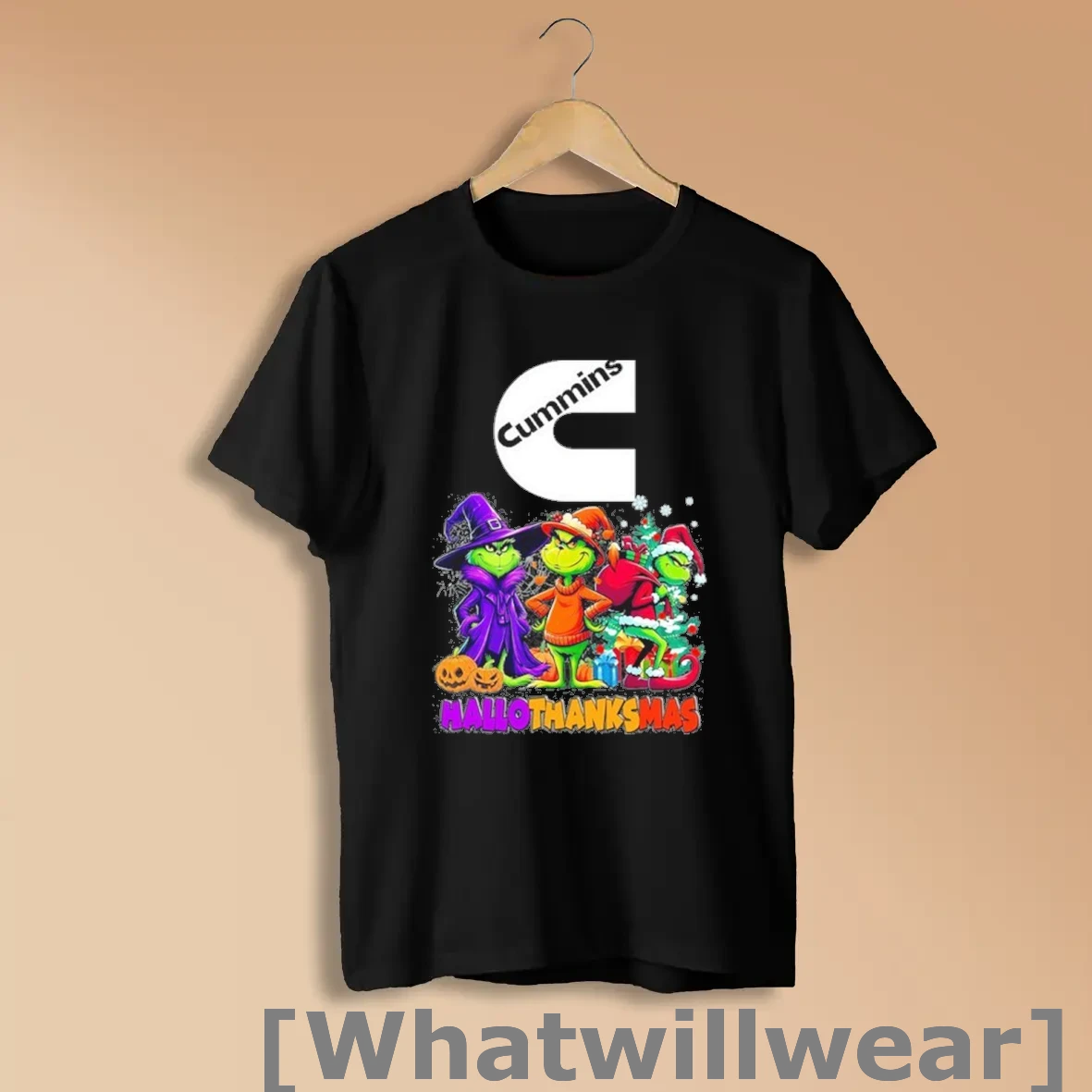Official The Grinch Cummins Logo Hallothanksmas Shirts