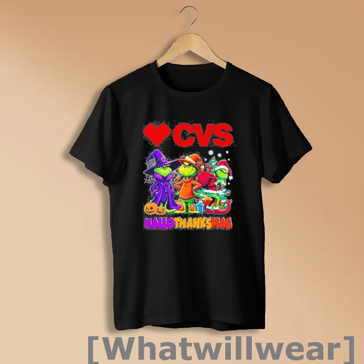 Official The Grinch Cvs Pharmacy Logo Hallothanksmas Shirts