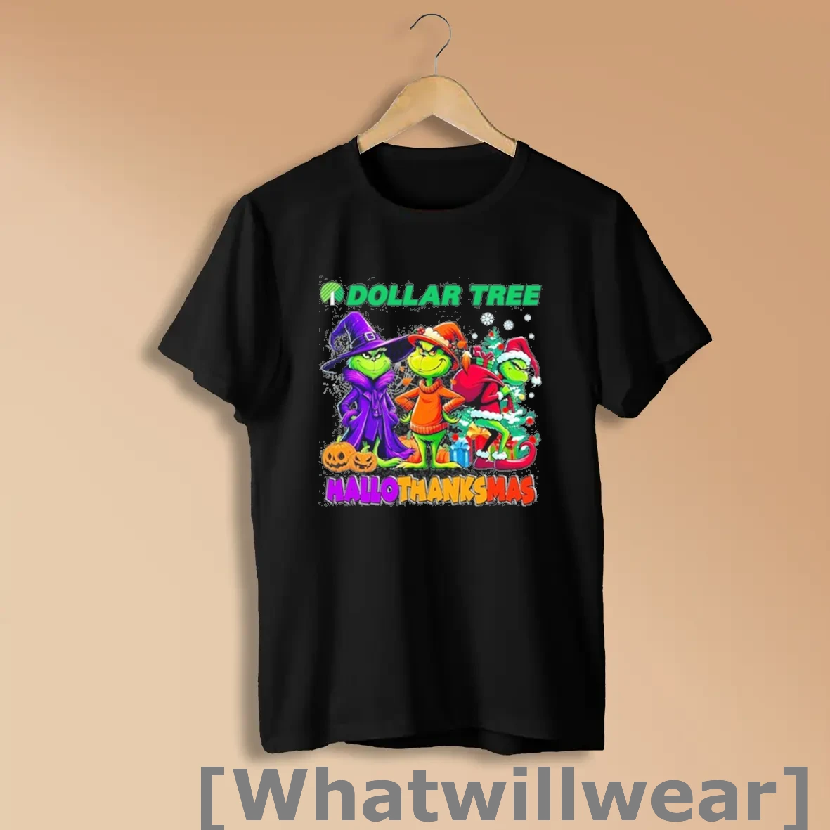 Official The Grinch Dollar Tree Logo Hallothanksmas Shirts