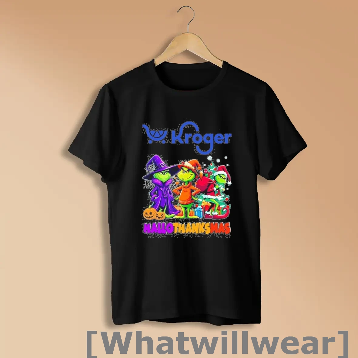 Official The Grinch Kroger Logo Hallothanksmas Shirts