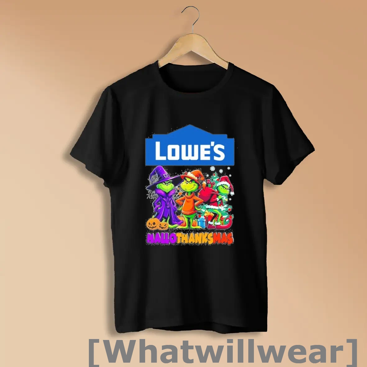 Official The Grinch Lowes Logo Hallothanksmas Shirts