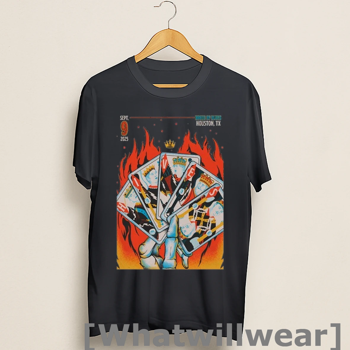 Official The Hives House Of Blues Sep 9 2025 Houston Tx Cards Flames Shirts