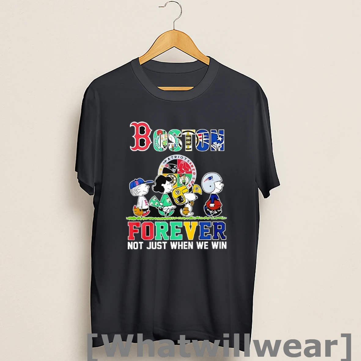 Official The Peanuts Boston Sports Teams Crossing Forever Not Just When We Win Shirts