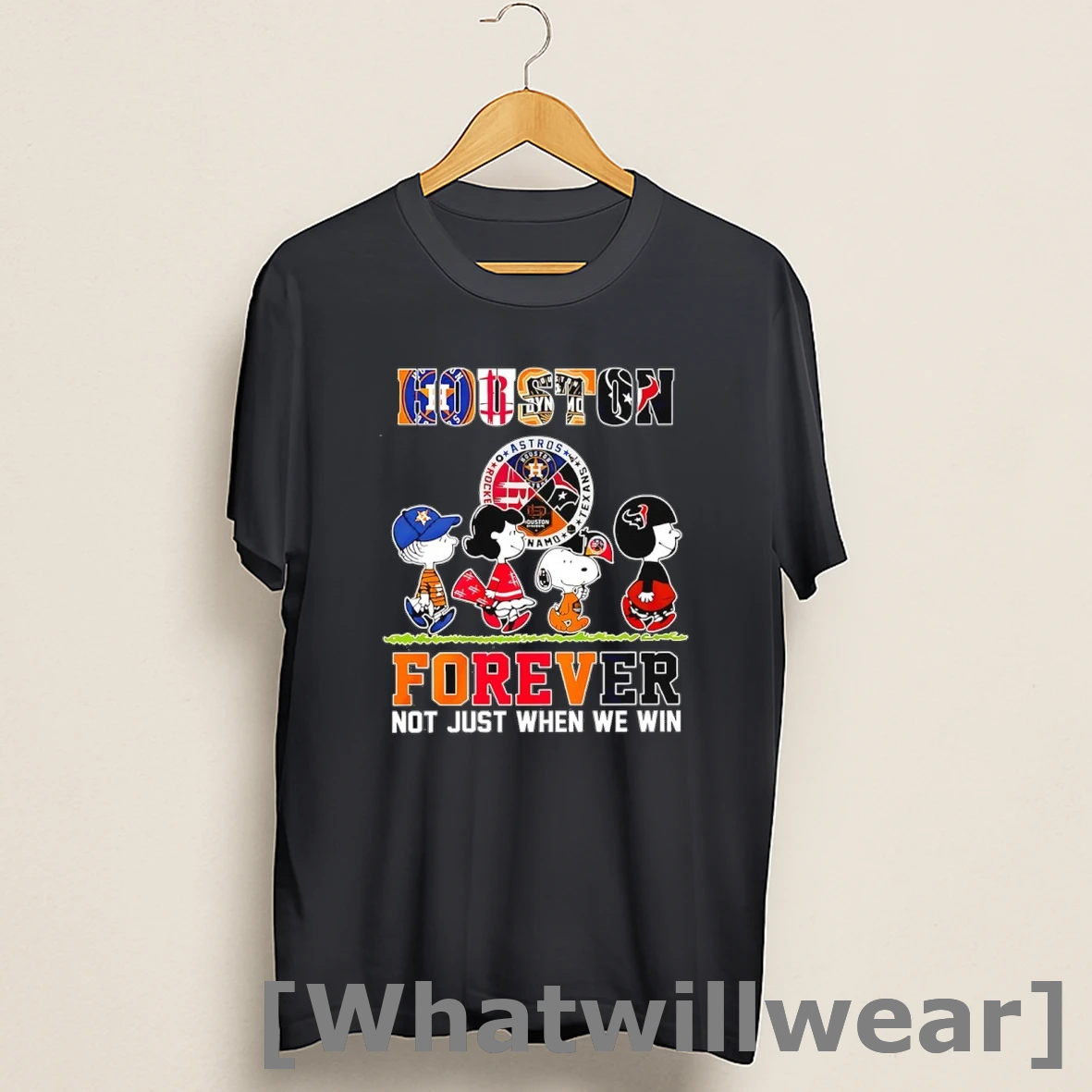 Official The Peanuts Houston Sports Teams Crossing Forever Not Just When We Win Shirts