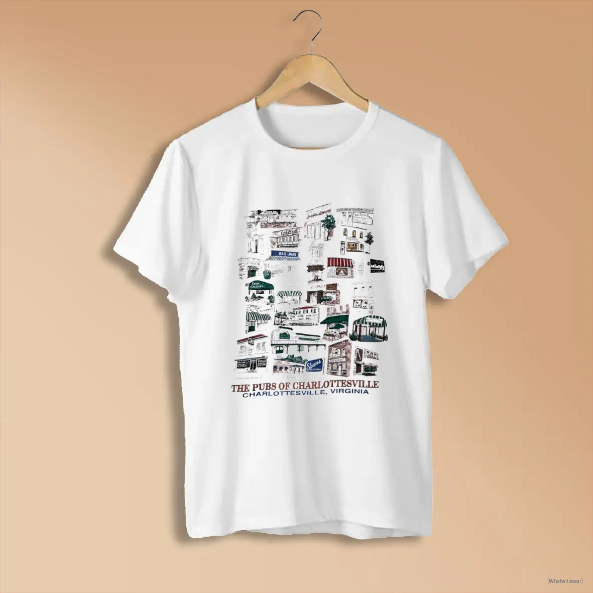 Official The Pubs Of Charlottesville 1992 T White Shirts
