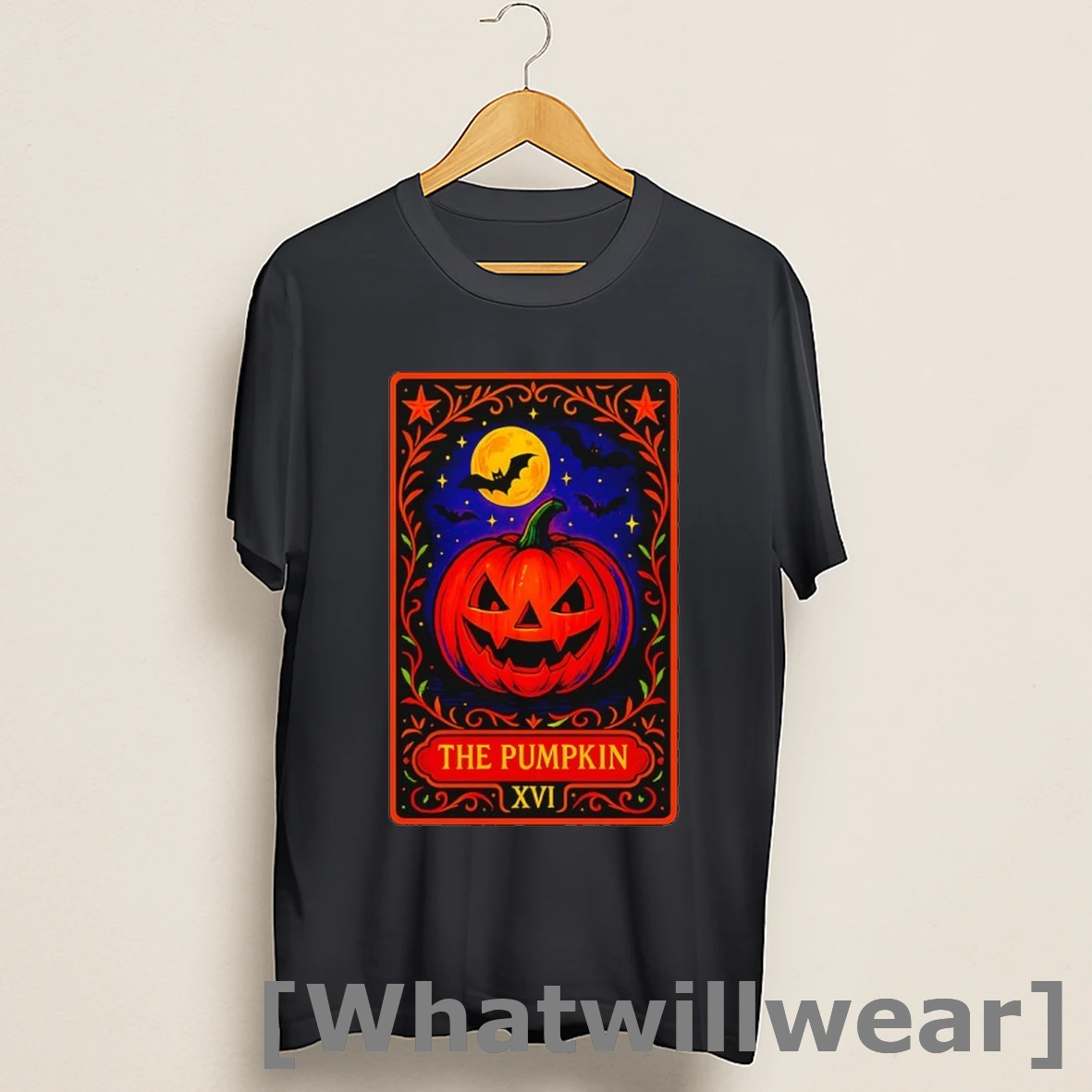 Official The Pumpkin Halloween Jack O Lantern Tarot Card Shirts