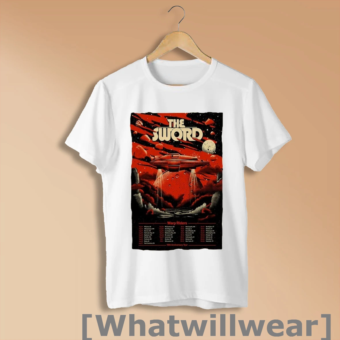 Official The Sword Tour 2025 15th Anniversary Of Warp Riders T Shirts Shirt Shirt Sweatshirt
