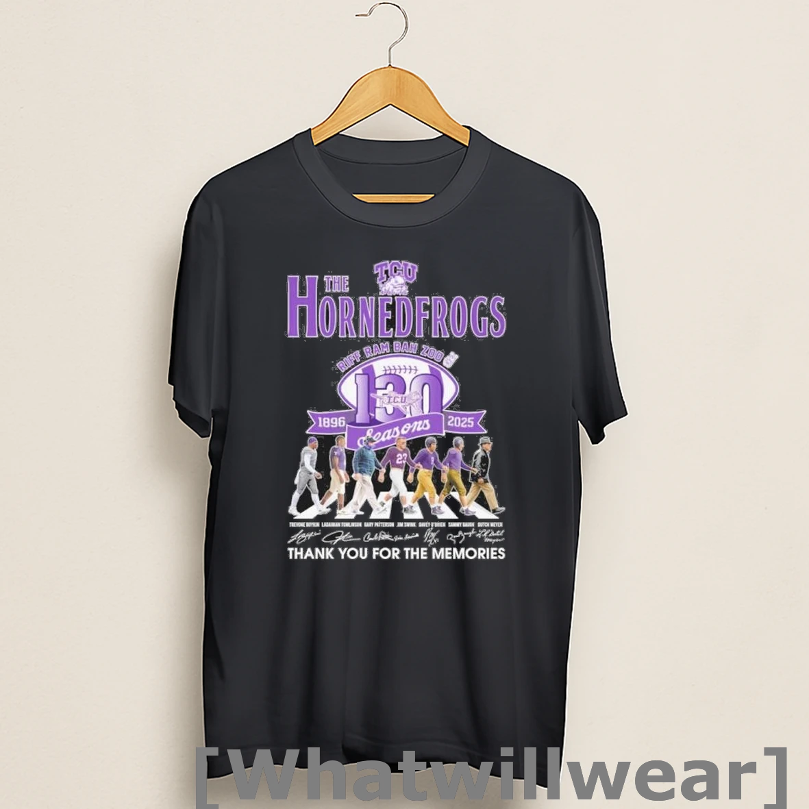 Official The Tcu Horned Frogs Abbey Road Riff Ram Bah Zoo 130 Seasons Shirts