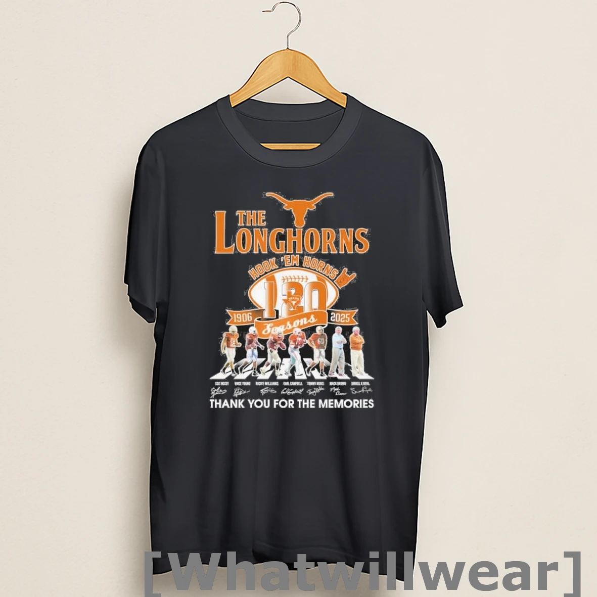 Official The Texas Longhorns Abbey Road Hook Em Horns 120 Seasons Shirts