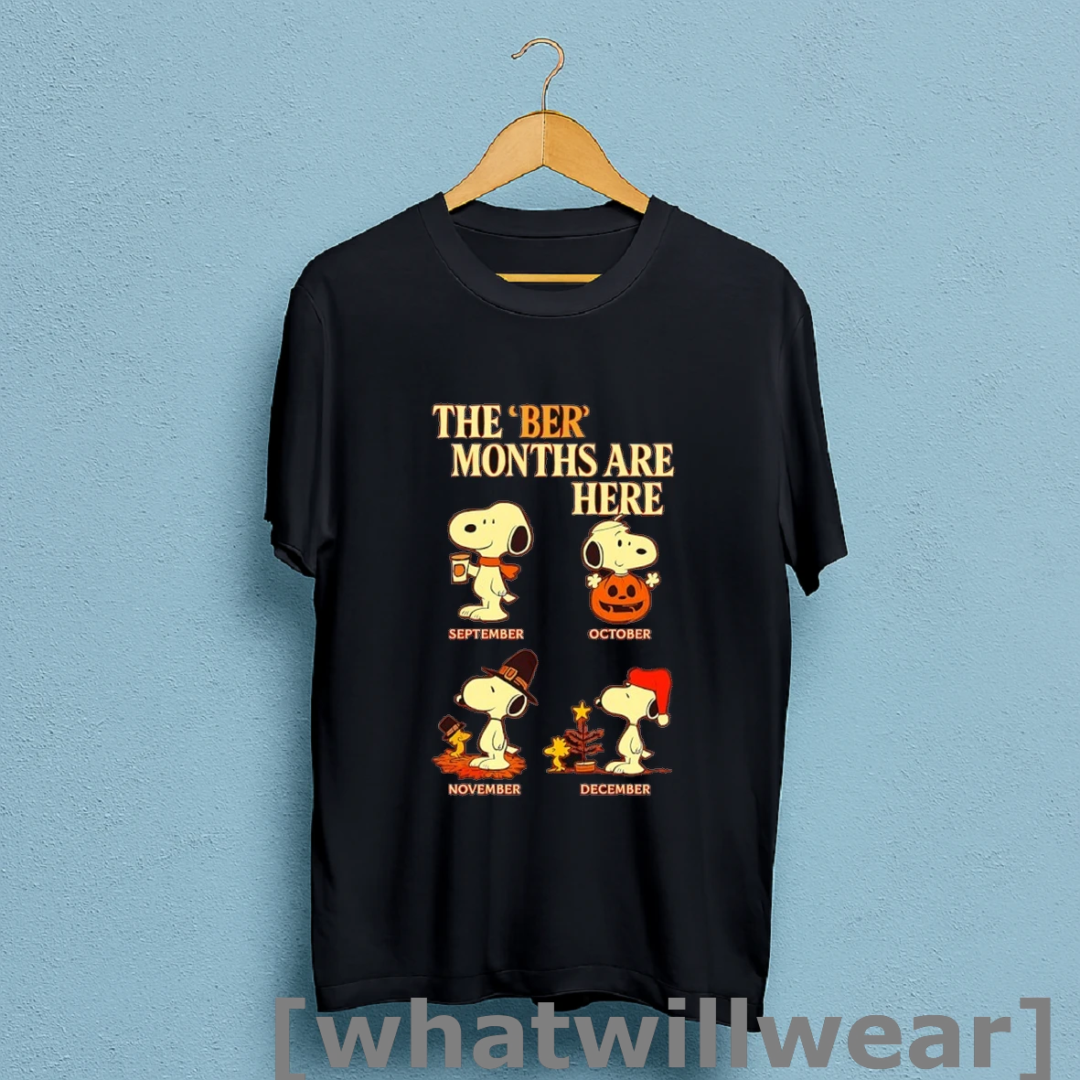 Official The Ber Months Are Here Snoopy Halloween T Shirt Sweatshirt