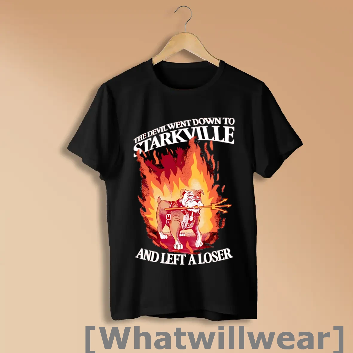 Official The Devil Went Down To Starkville And Left A Loser Mississippi State Bulldogs Shirts