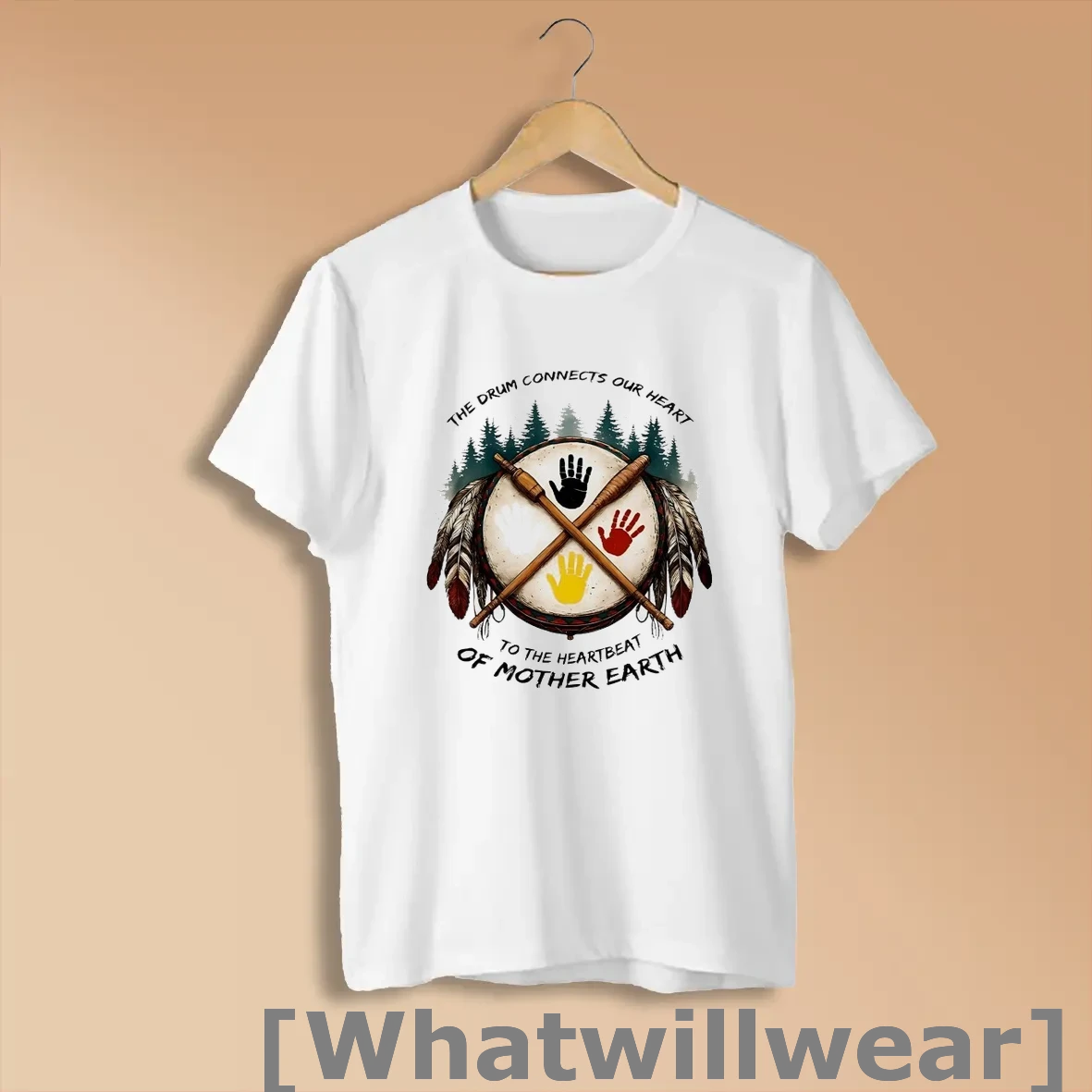 Official The Drum Connects Our Heart To The Heartbeat Of Mother Earth Shirts