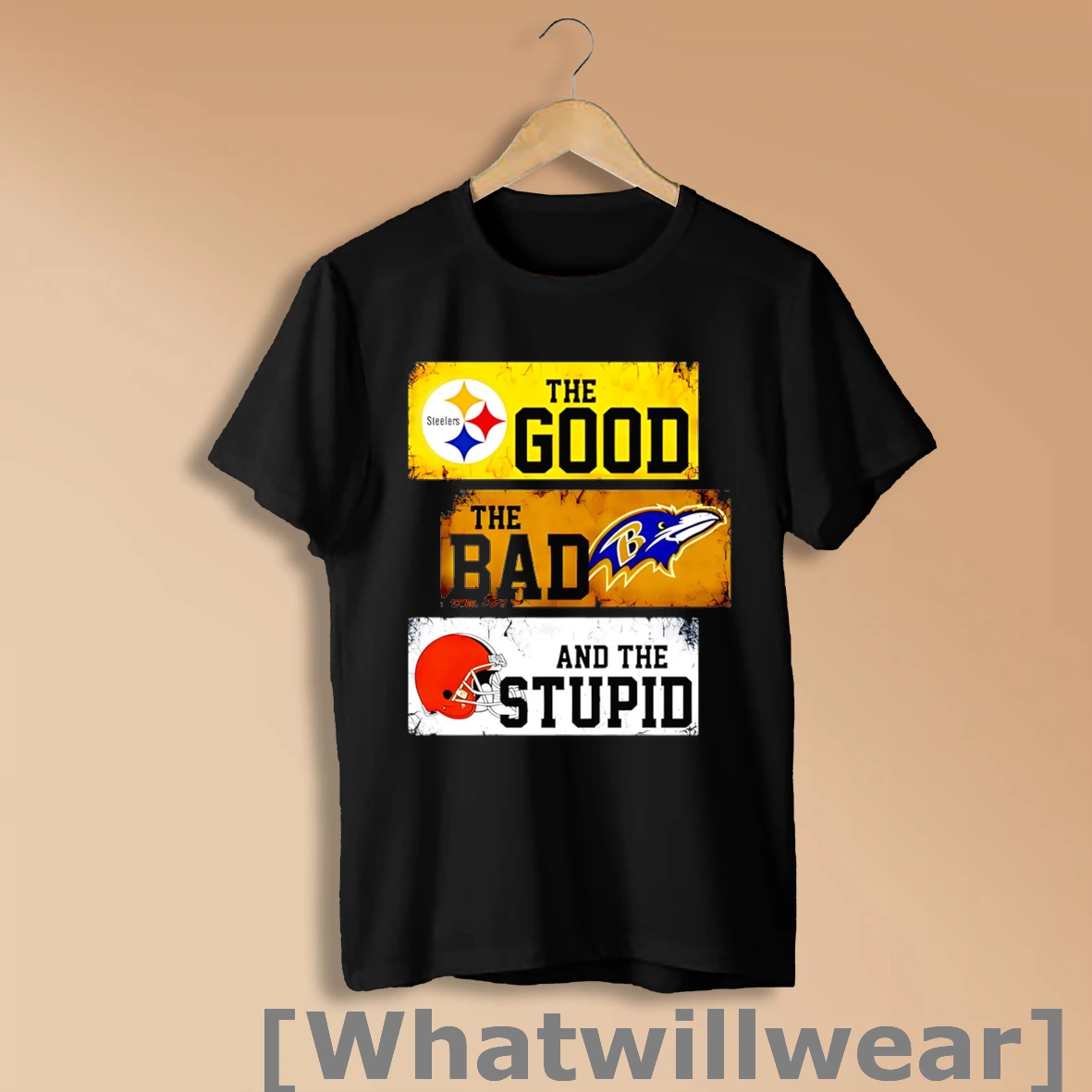 Official The Good Pittsburgh Steelers The Bad Baltimore Ravens And The Stupid Cleveland Browns Shirt Sweatshirt