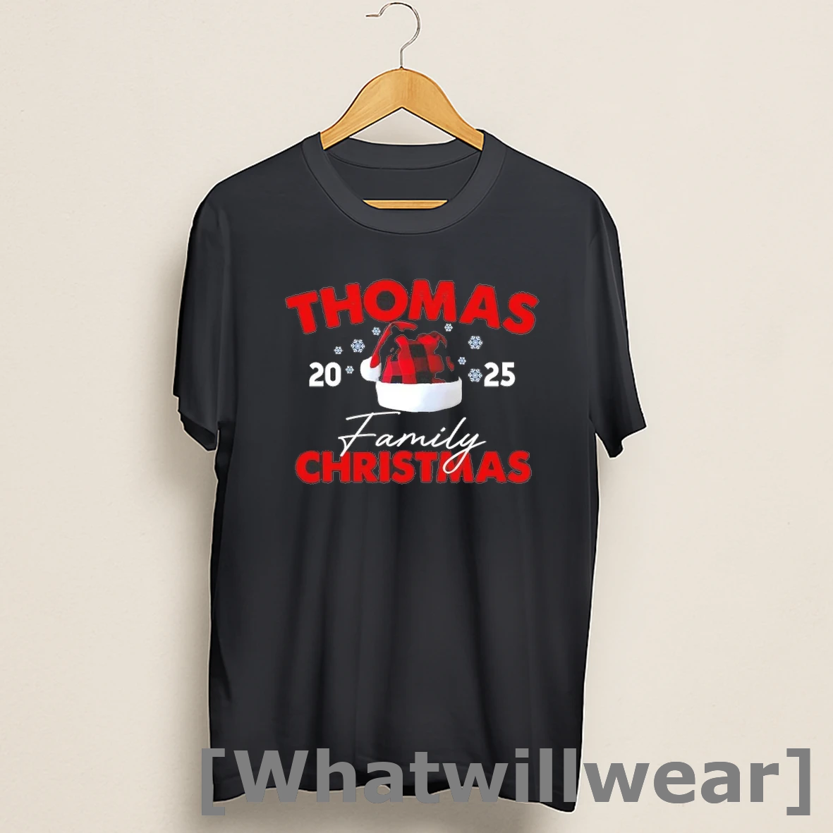Official Thomas Family Christmas 2025 Santa Hat Shirts