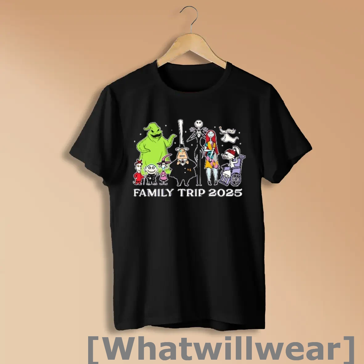 Official Tim Burtons The Nightmare Before Christmas Family Trip 2025 Shirts