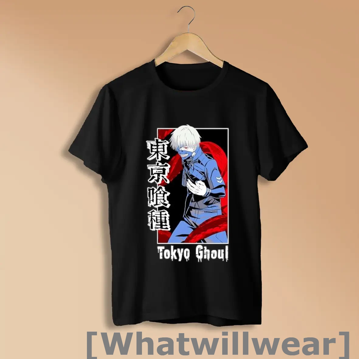 Official Tokyo Ghoul Japanese Text Kaneki Shirts