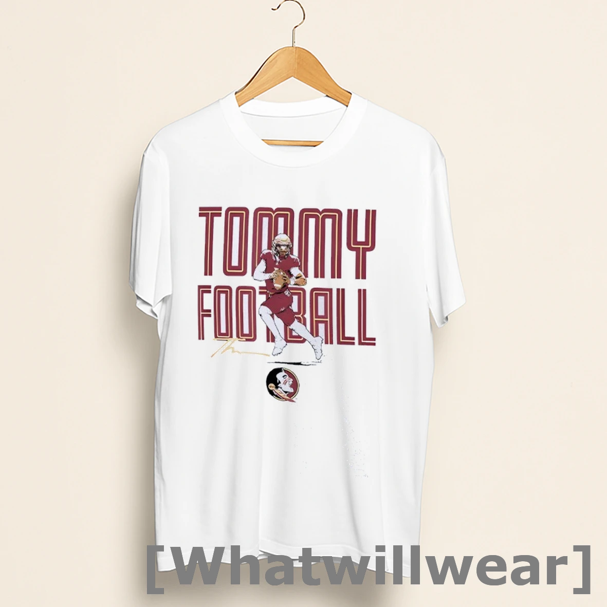 Official Tommy Kelly Florida State Seminoles Football Signature Shirts