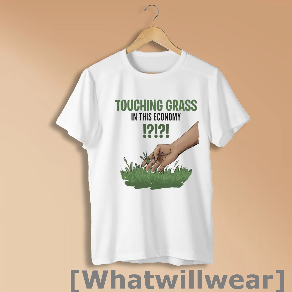 Official Touching Grass In This Ecoomy Shirt Sweatshirt