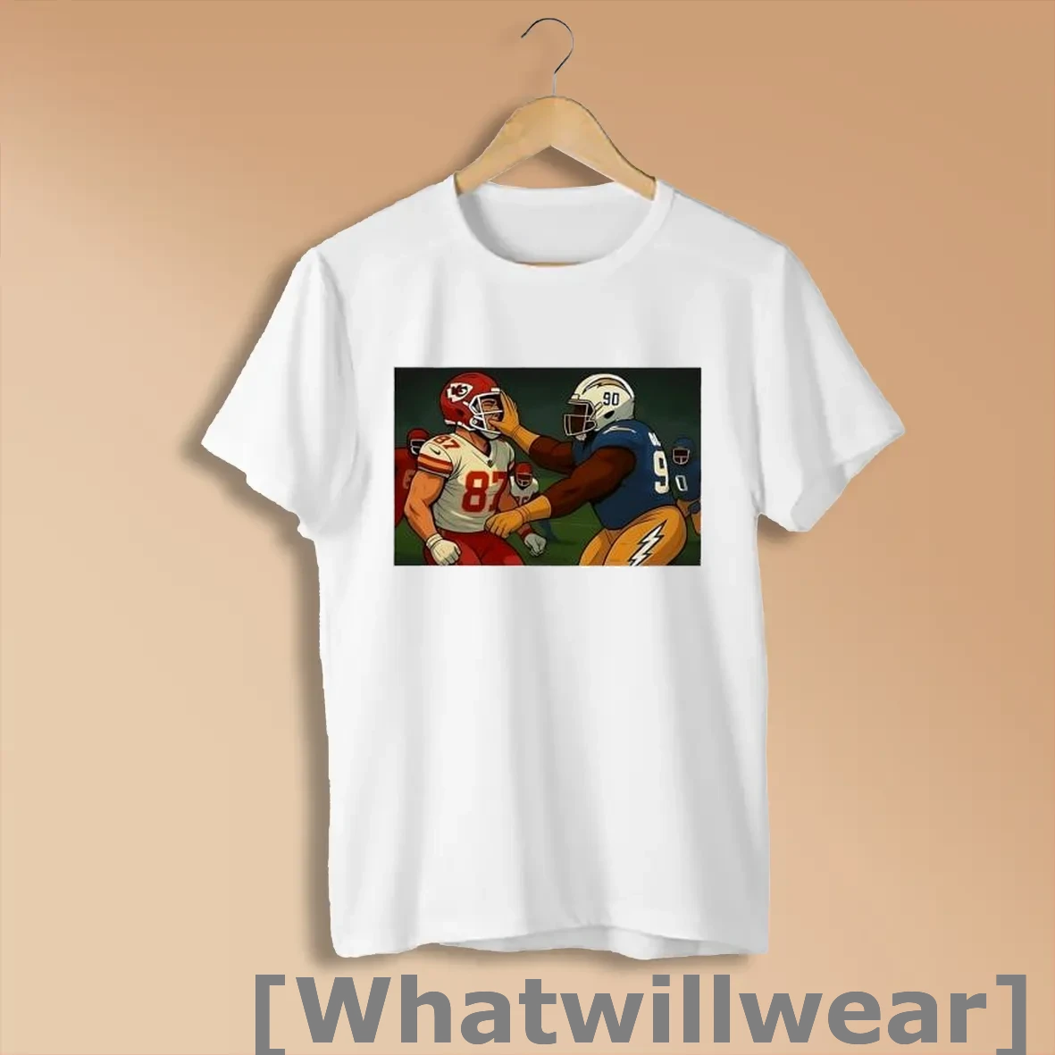 Official Travis Kelce Smacked By Chargers Cartoon Shirts