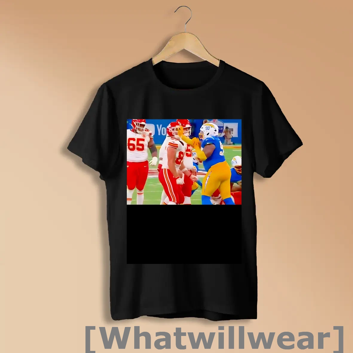 Official Travis Kelce Smacked By Chargers Black Shirts