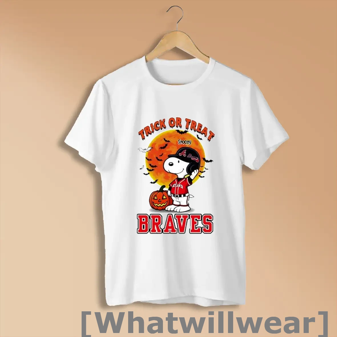Official Trick Or Treat Atlanta Braves Snoopy Halloween Shirts