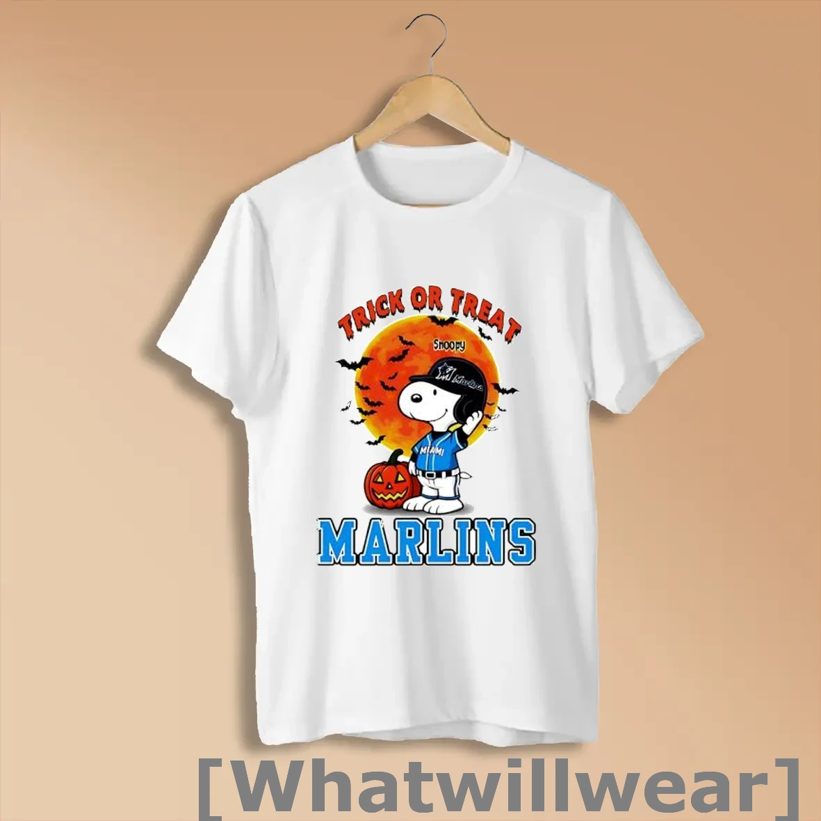 Official Trick Or Treat Miami Marlins Snoopy Halloween Shirts