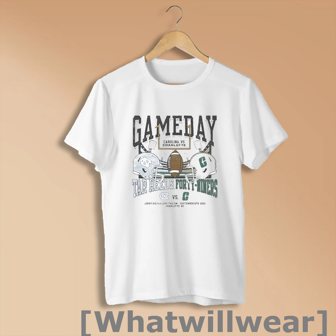 Official Unc Tar Heels Vs Charlotte 2025 Gameday Showdown Football Shirt Sweatshirt