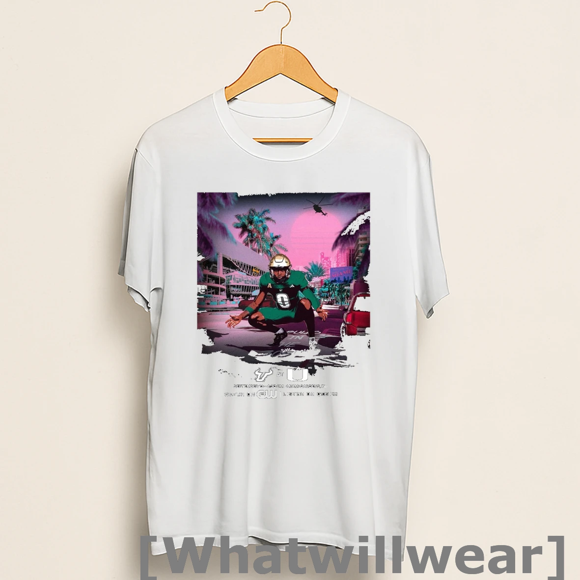 Official Usf Bulls Vs Miami Hurricanes September 13 2025 In Miami Gardens Fl Shirts